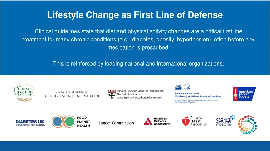 lifestyle change as first line of defense