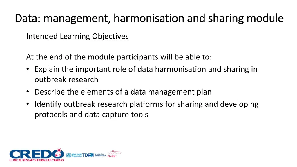 data data management harmonisation and sharing