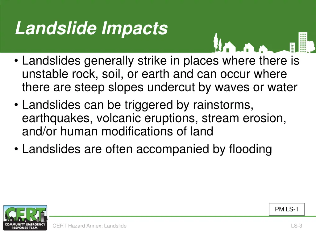 landslide impacts continued