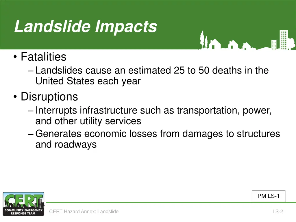 landslide impacts