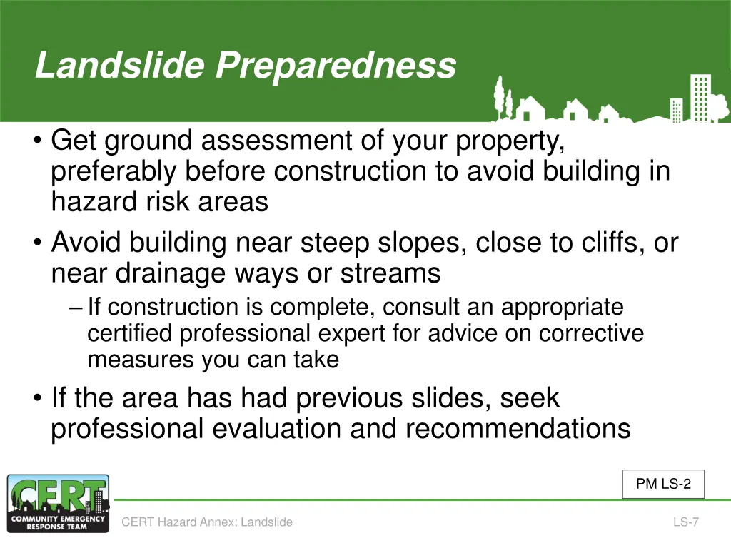 landslide preparedness 3 of 5