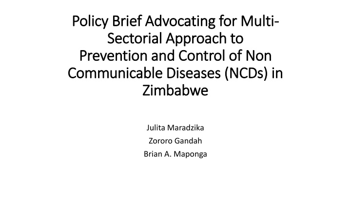 policy brief advocating for multi policy brief