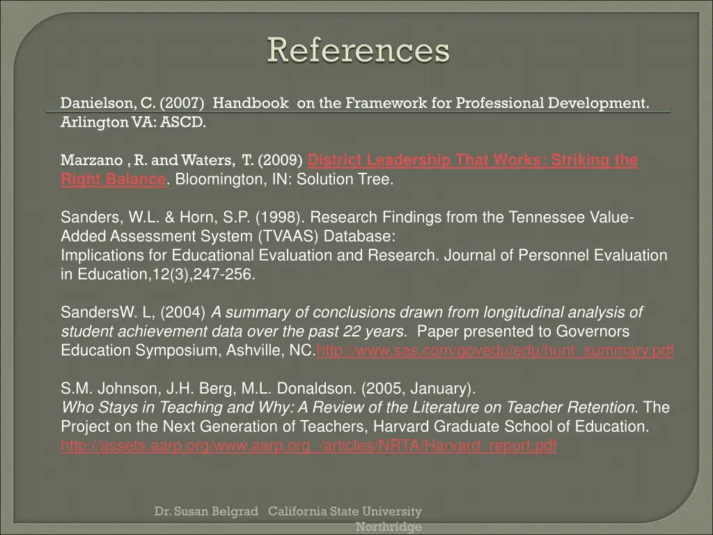 danielson c 2007 handbook on the framework
