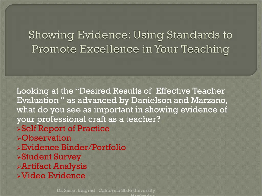 looking at the desired results of effective 1