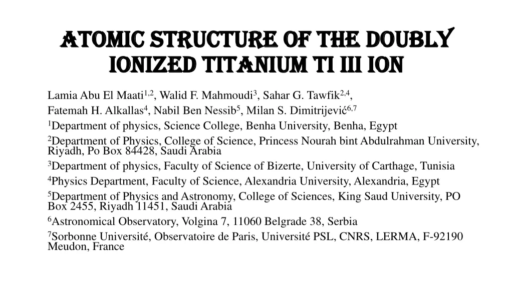 atomic structure of the doubly atomic structure