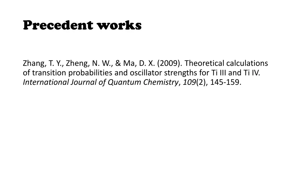 precedent works 1