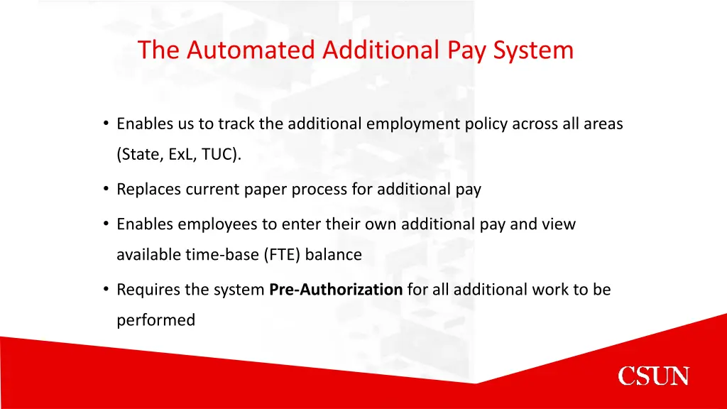 the automated additional pay system