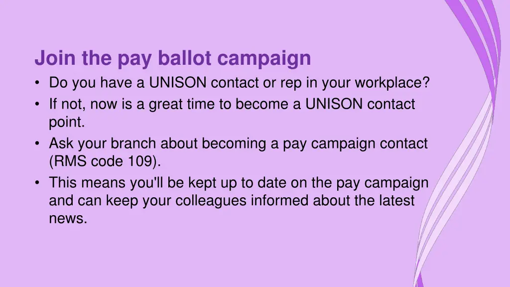 join the pay ballot campaign do you have a unison