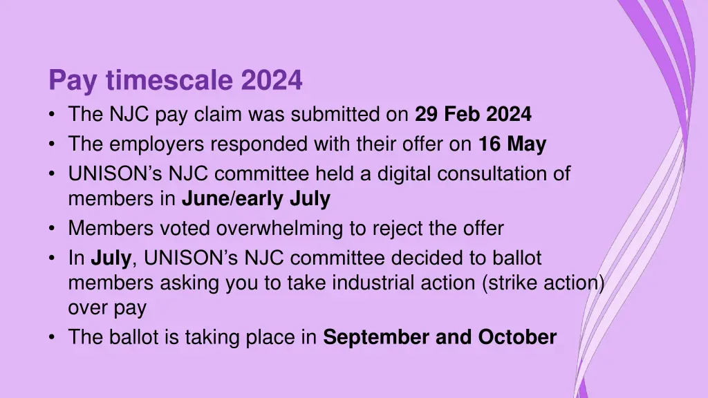 pay timescale 2024 the njc pay claim