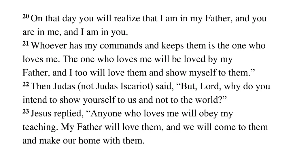 20 on that day you will realize that