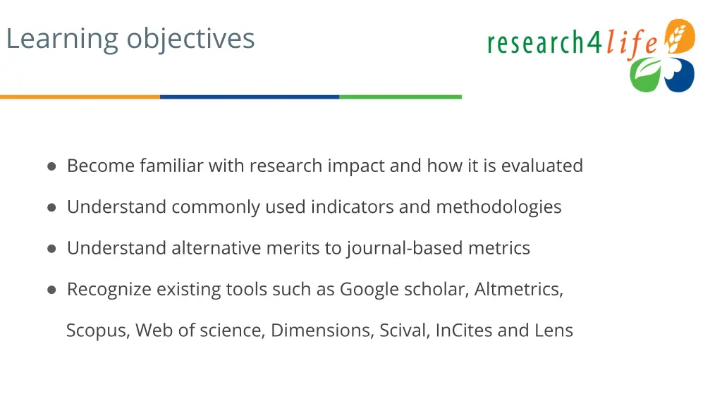 learning objectives