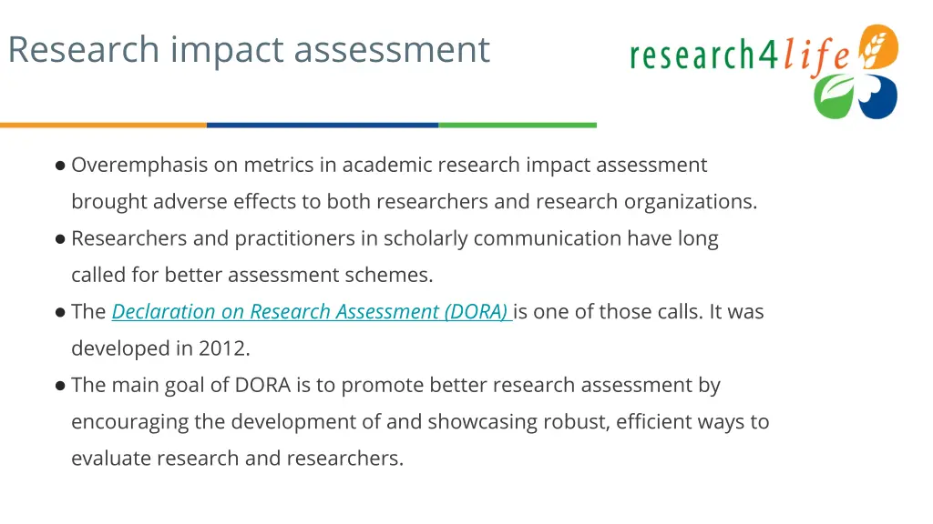 research impact assessment