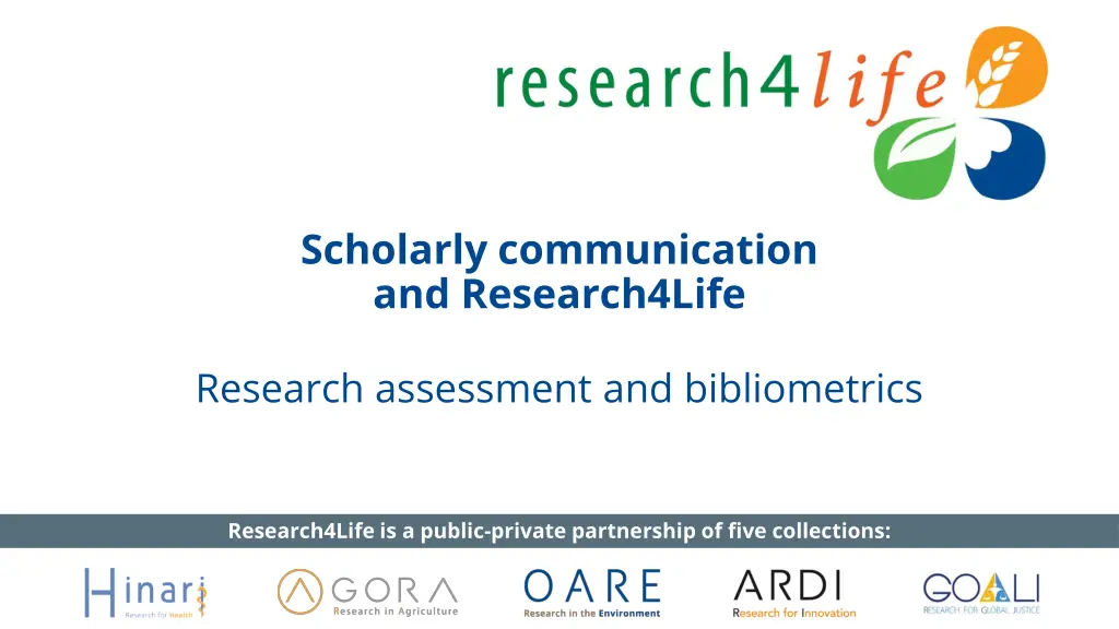 scholarly communication and research4life