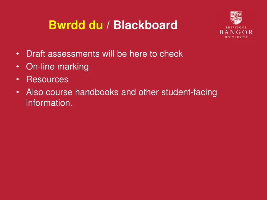 bwrdd du blackboard