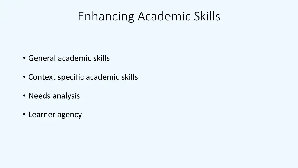 enhancing academic skills