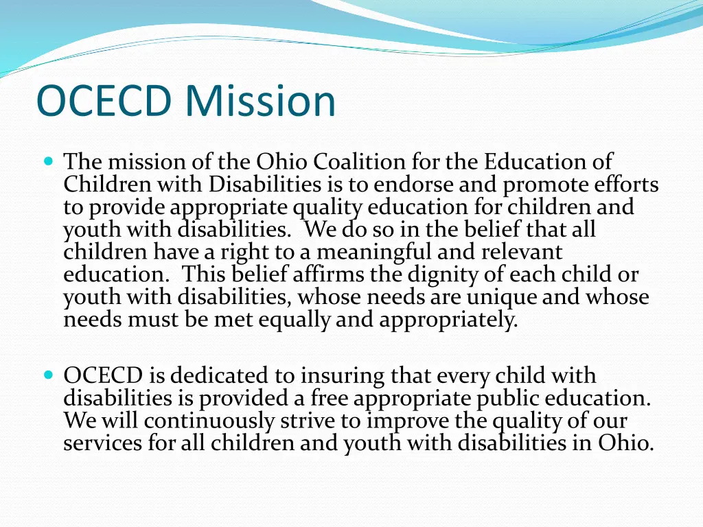 ocecd mission