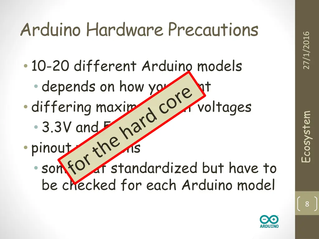 arduino hardware precautions