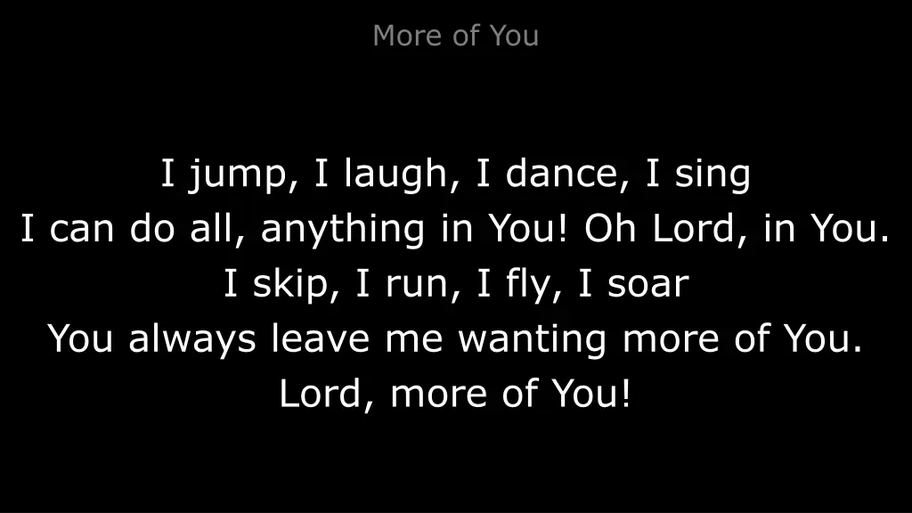 more of you 2
