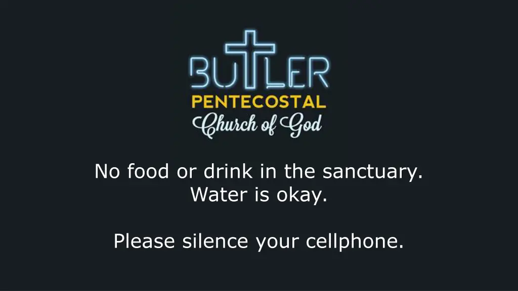 no food or drink in the sanctuary water is okay