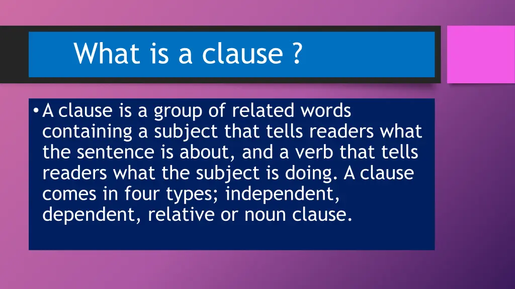 what is a clause