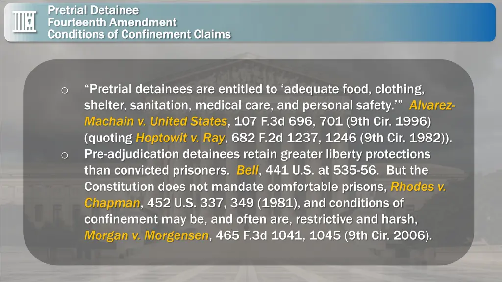 pretrial detainee pretrial detainee fourteenth 5
