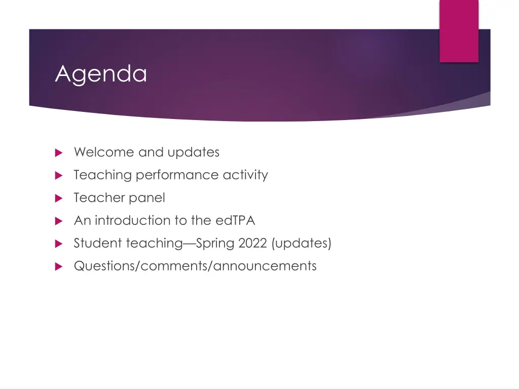 agenda