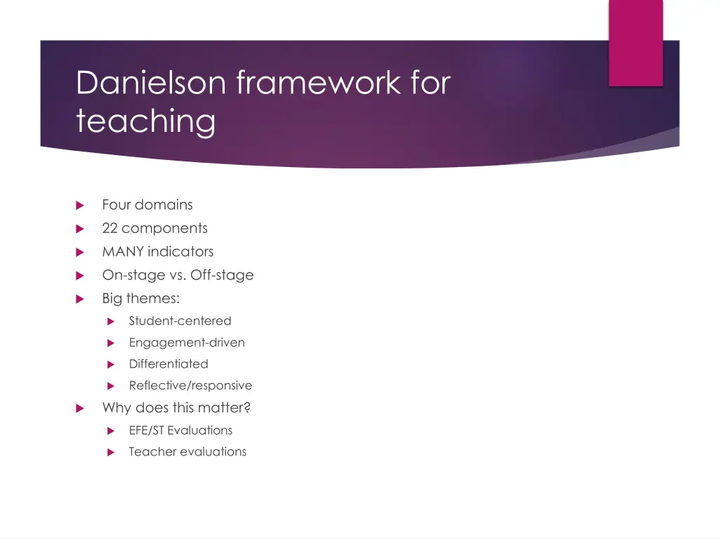 danielson framework for teaching