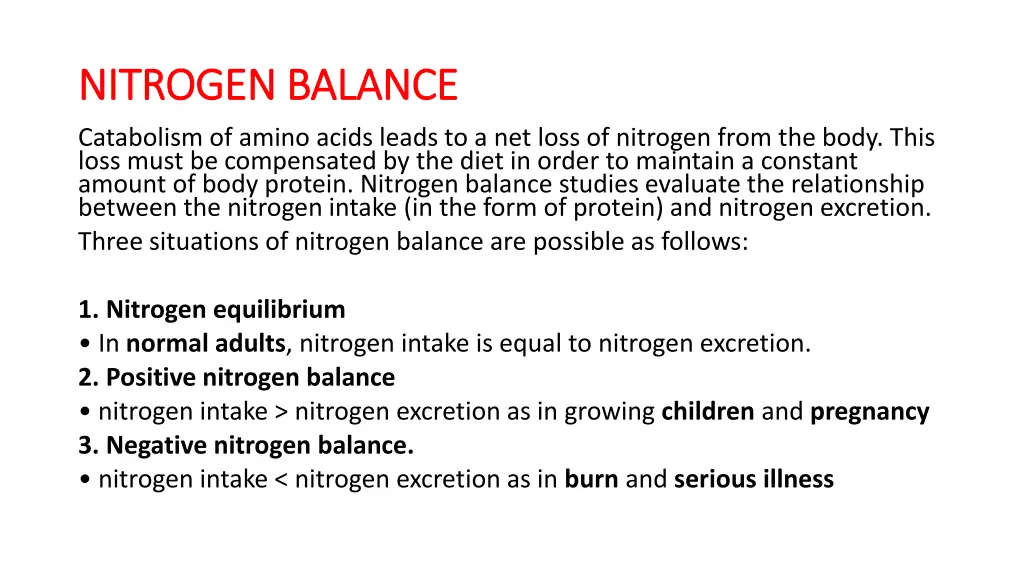 nitrogen balance nitrogen balance