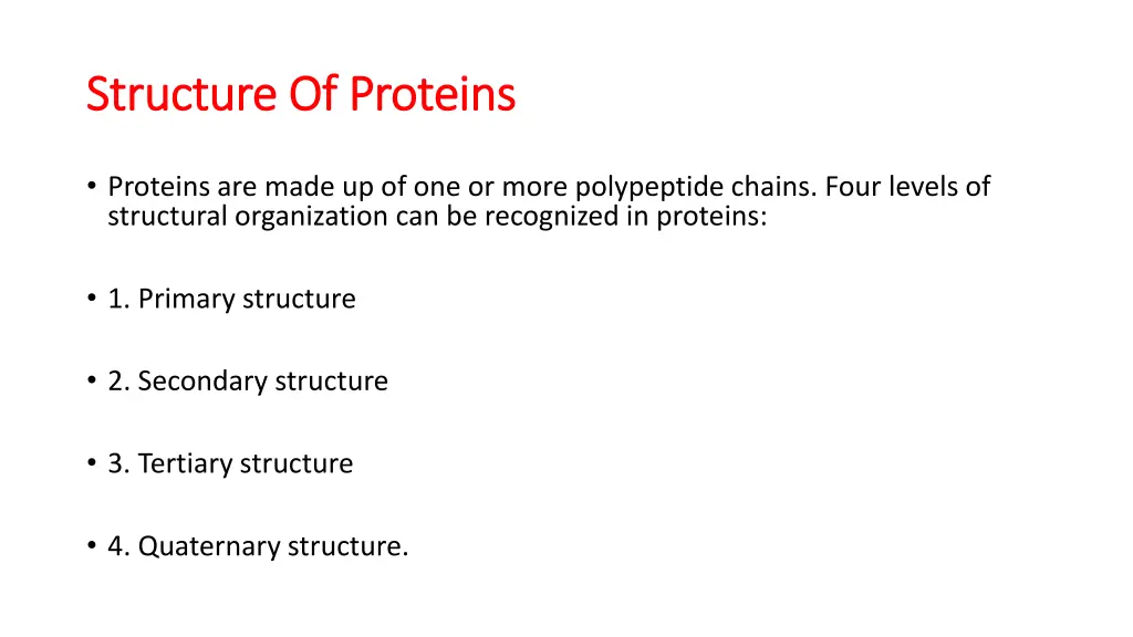 structure of proteins structure of proteins