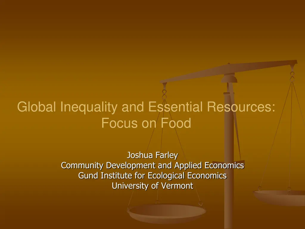 global inequality and essential resources focus