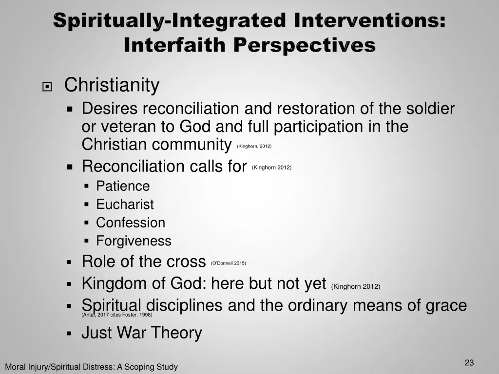 christianity desires reconciliation