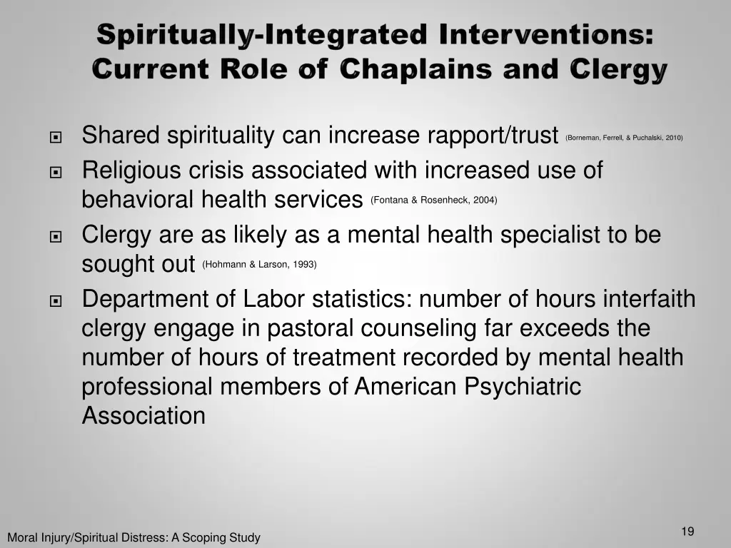 shared spirituality can increase rapport trust