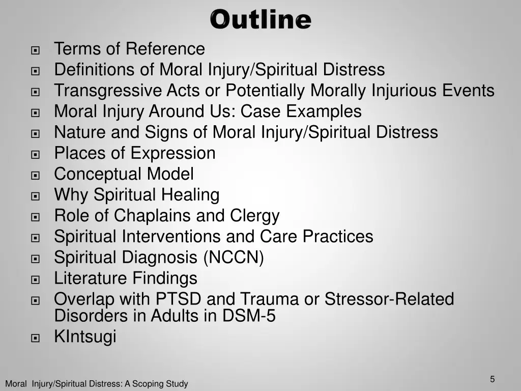terms of reference definitions of moral injury