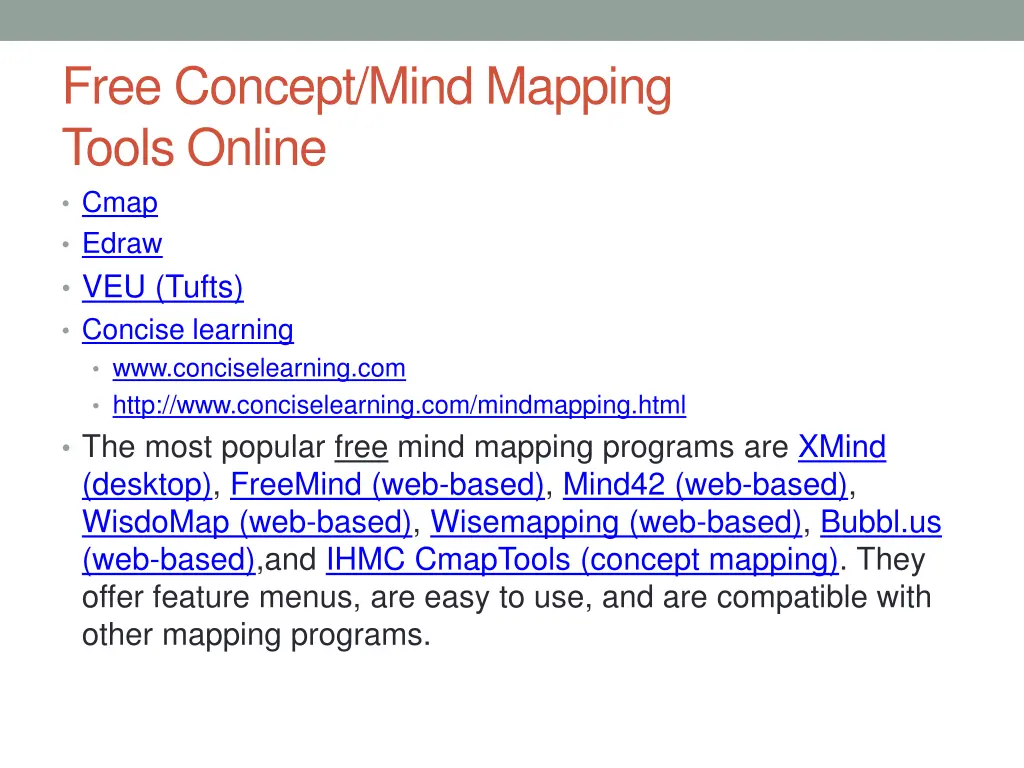 free concept mind mapping tools online cmap edraw