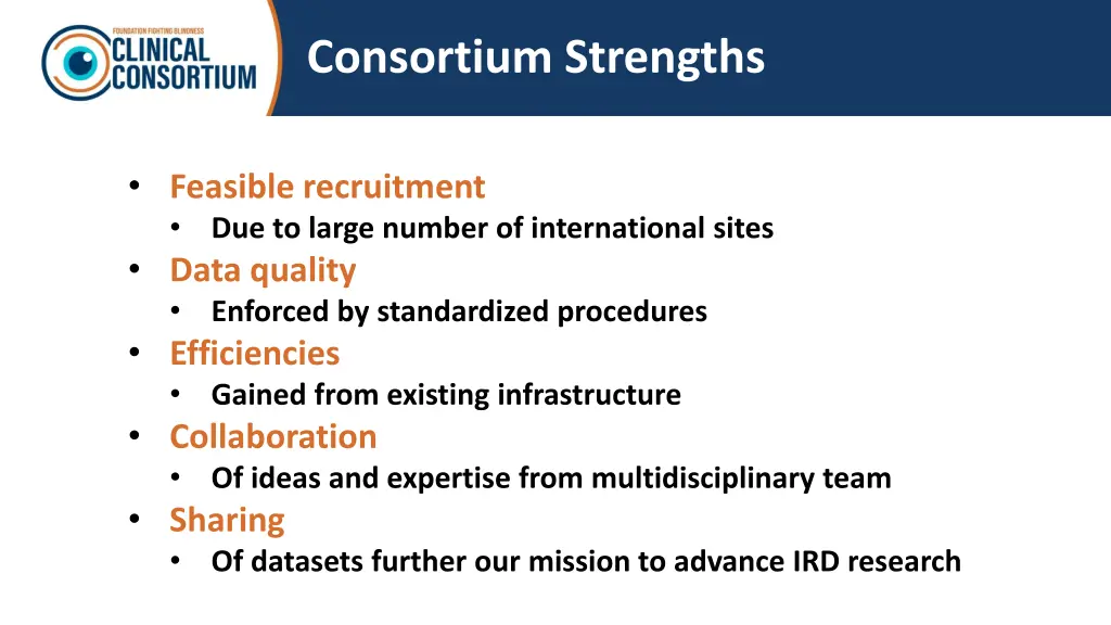 consortium strengths