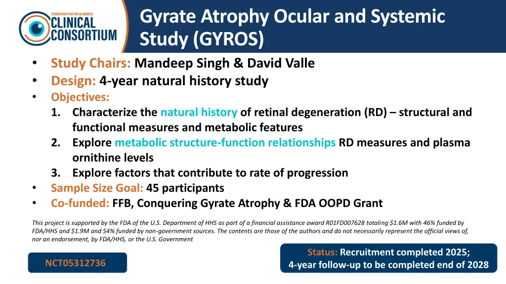 gyrate atrophy ocular and systemic study gyros