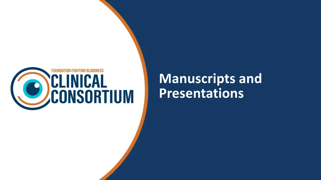 manuscripts and presentations