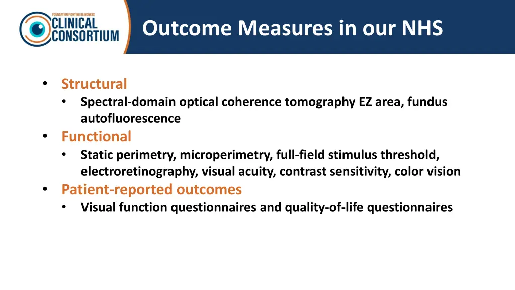 outcome measures in our nhs