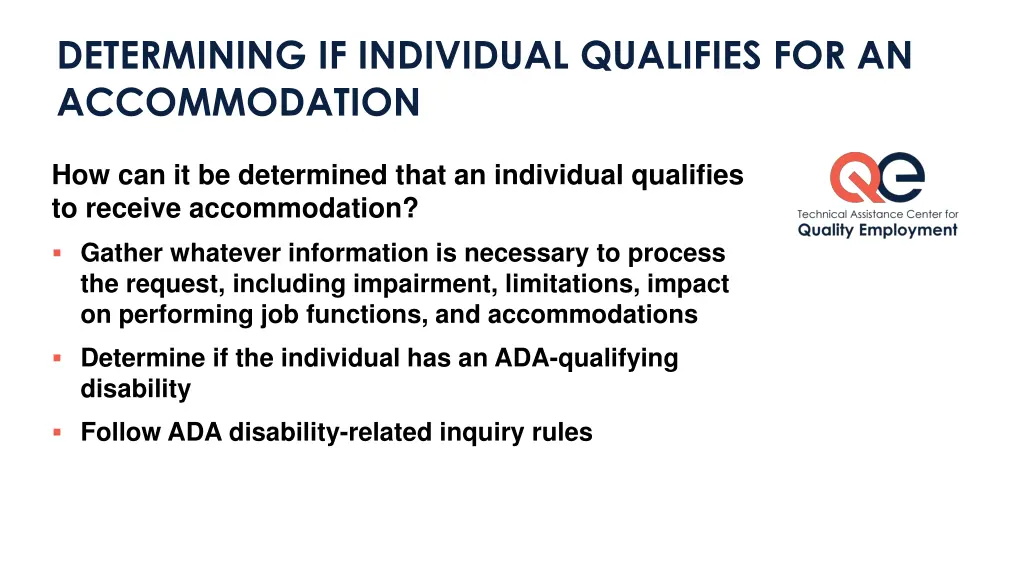 determining if individual qualifies