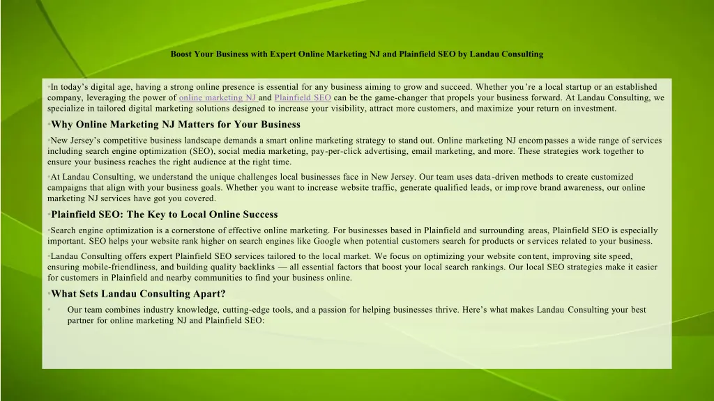 boost your business with expert online marketing