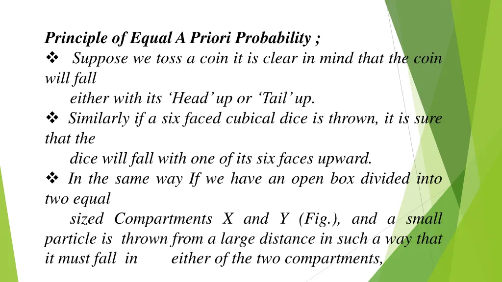 principle of equal a priori probability suppose