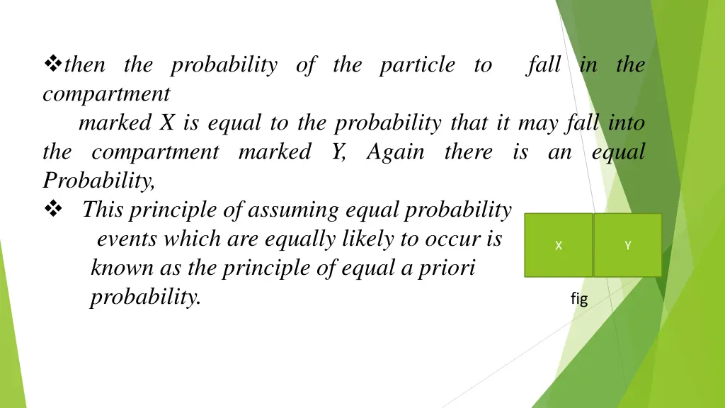 then the probability of the particle to fall
