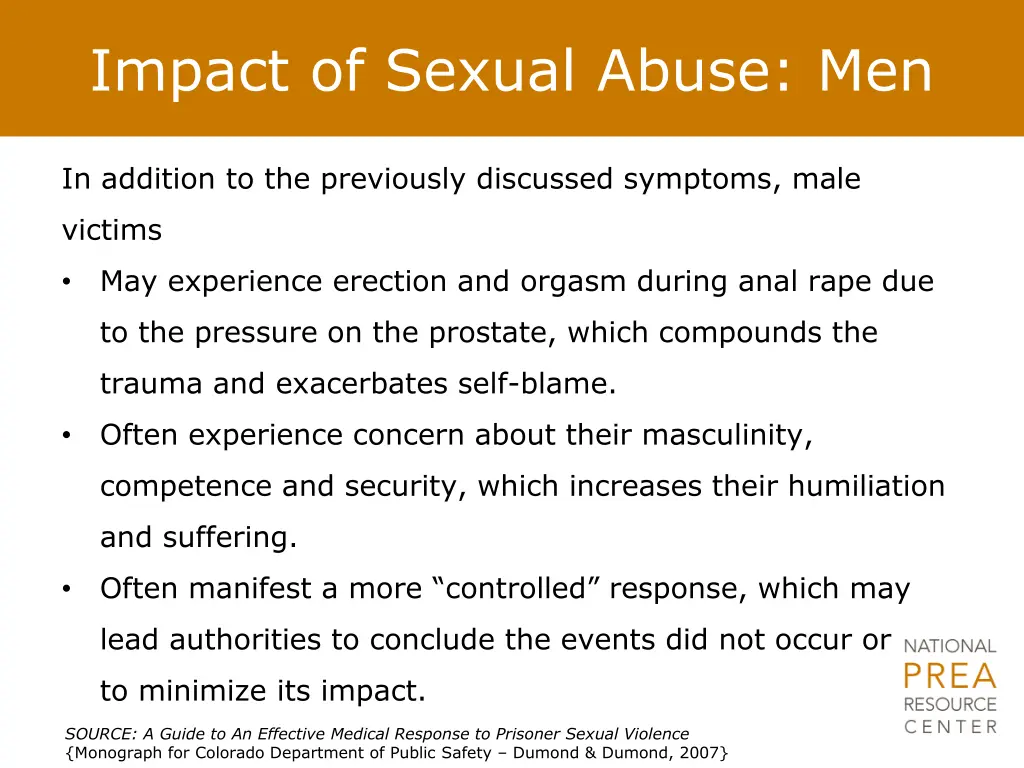 impact of sexual abuse men