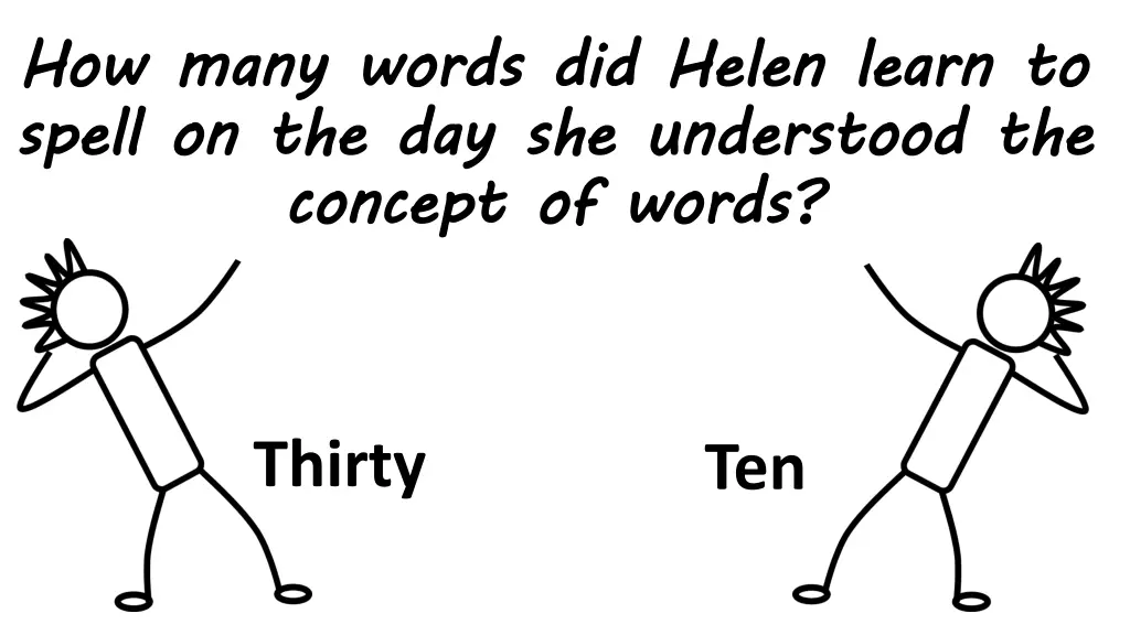 how many words did helen learn to spell concept