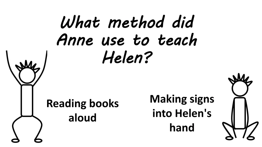 what method did anne use helen