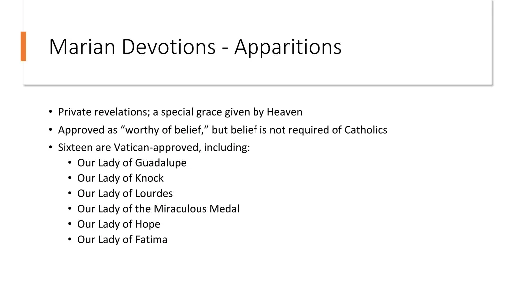 marian devotions apparitions