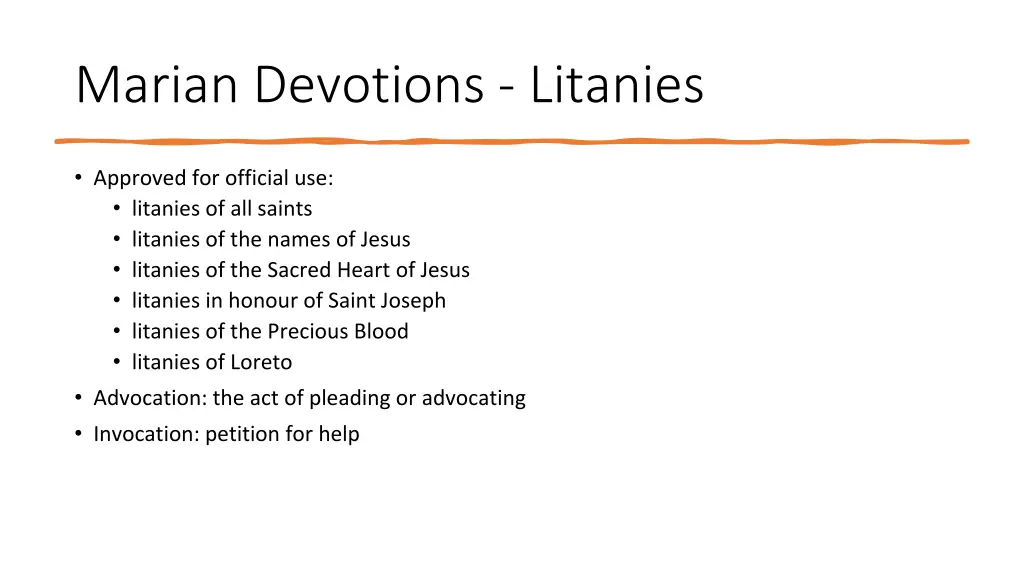 marian devotions litanies