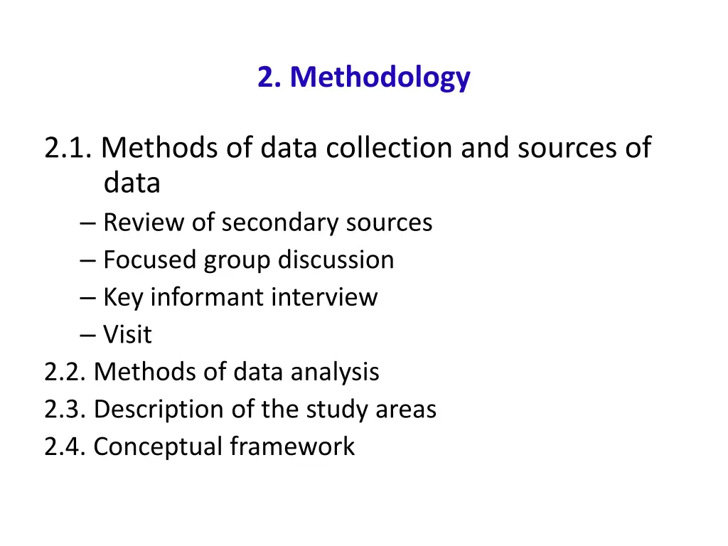 2 methodology