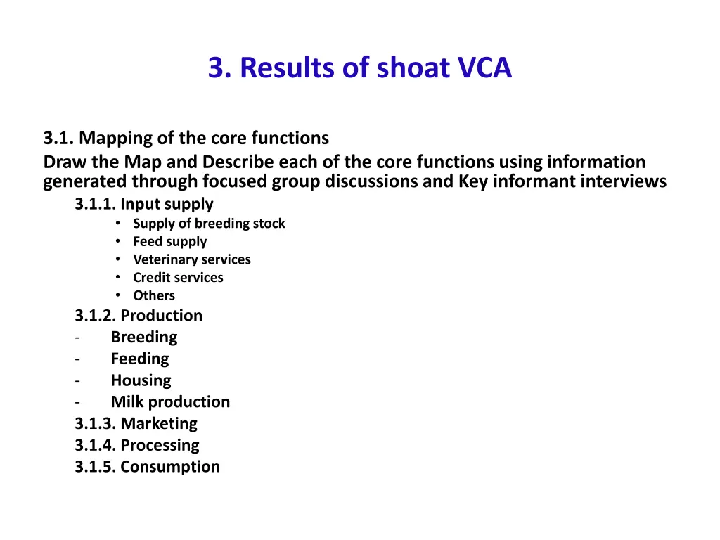 3 results of shoat vca