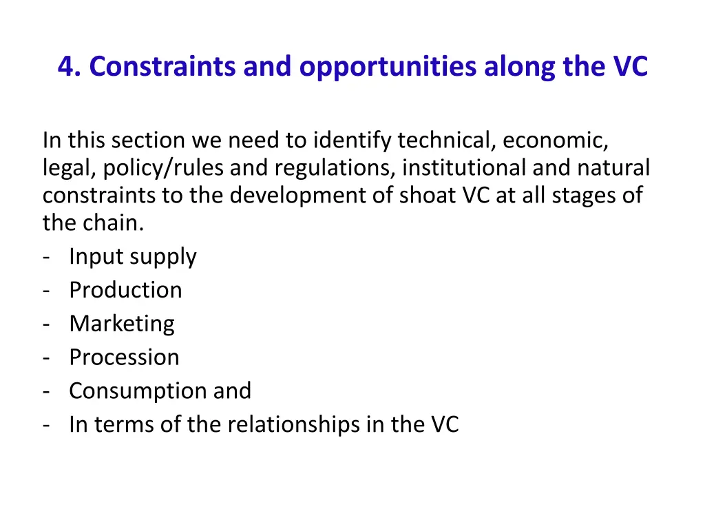 4 constraints and opportunities along the vc